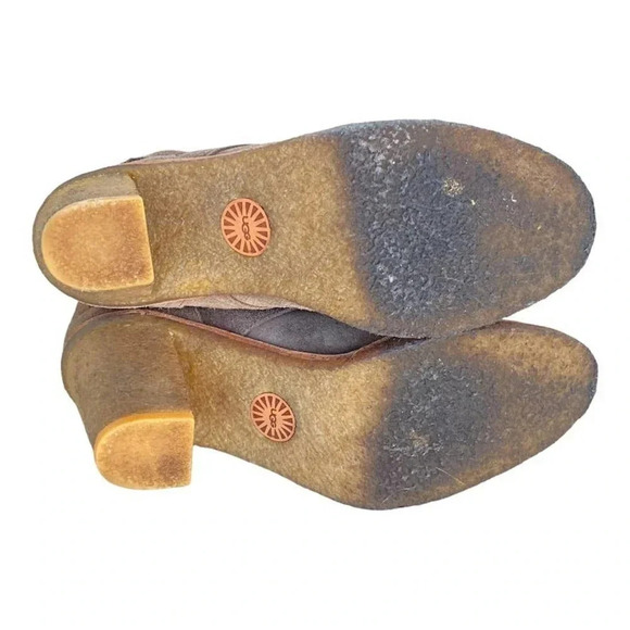 Ugg Australia Leather Tan Booties Ankle Buckle Womens Size US 9.5, UK 8 S/N 3212 - Picture 9 of 12